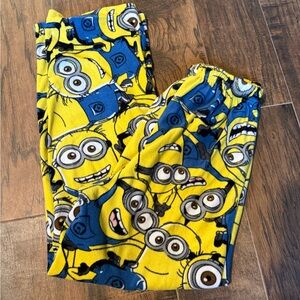 Yellow and Blue Cartoon Character Pajama Pants